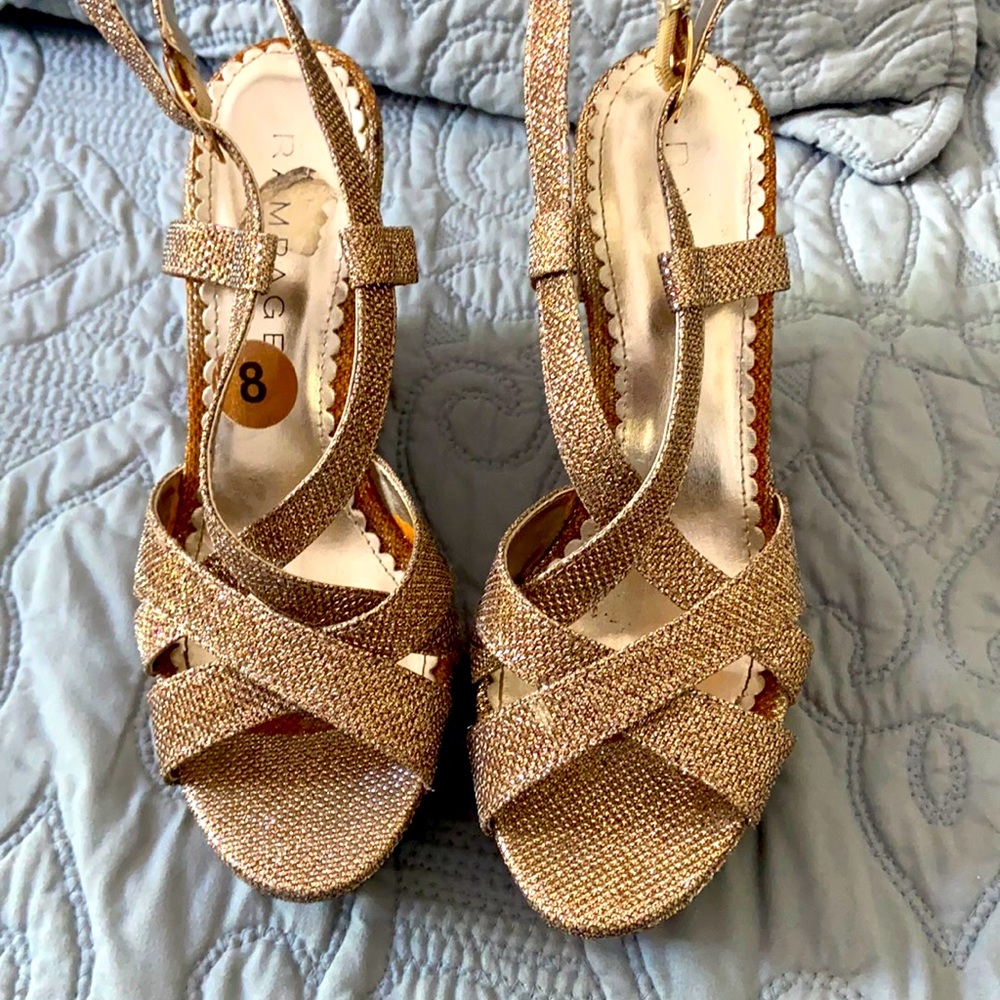 Rampage Platform glitter gold